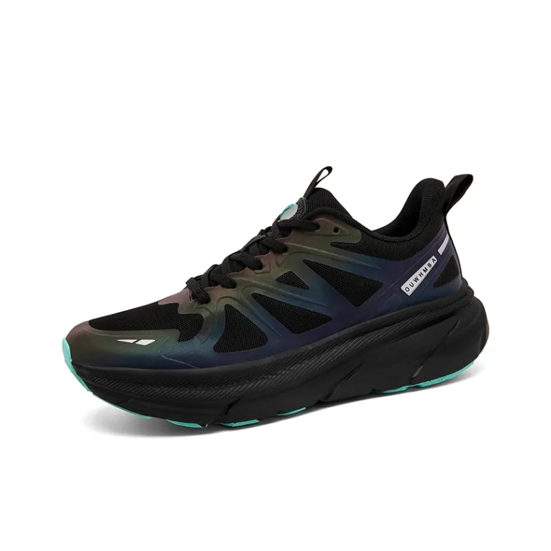 OUWENHEIMANBA Running Shoes Unisex Low Top Black/Neon Orange/White/Gray/Green/Gold-1