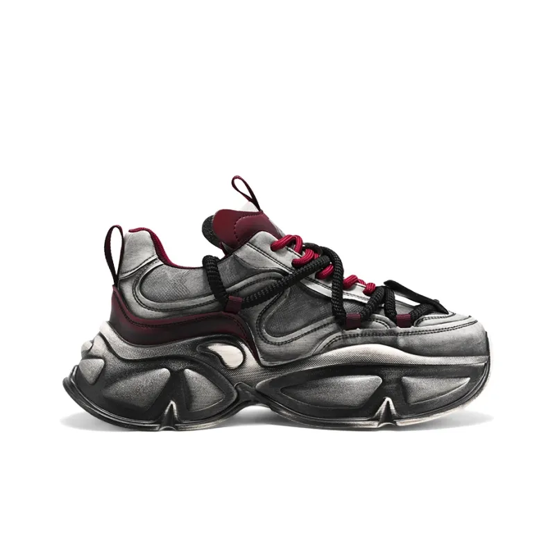 HACKBUTEER Total Crimson Storm Collection Low Top Chunky Sneakers Men's Box-2