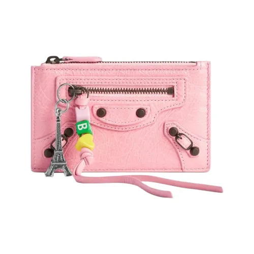 Balenciaga Le City Lambskin Card Holder Women's Pink