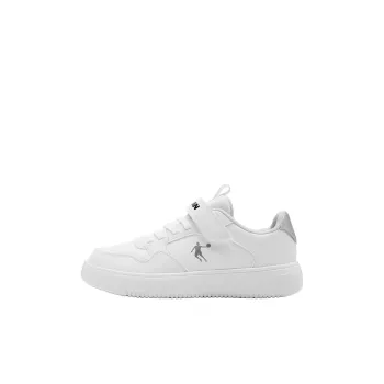 QIAODAN Anti Slip Wear Resistant Low Top Kids' Skateboarding Shoes White Children Aged 3 7 Years Old