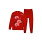 8726 Red (Mock Neck Clothing Sets)
