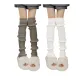 2 Pack (White+Smoke Gray) over-The-Knee Socks, 70cm