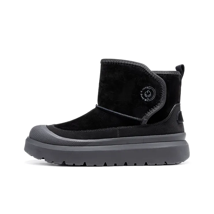 KANGLONG Thermal Cushioning Coverage Height Increasing Balance Abrasion Resistant Slip Resistant Snow Boots Men's-10