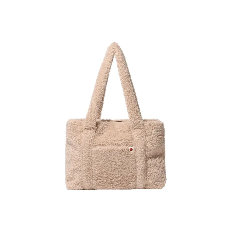 COVERNAT Polyester Tote Bag, Shopping Bag, Handbag, Shoulder Bag Medium Size Women's Beige-2