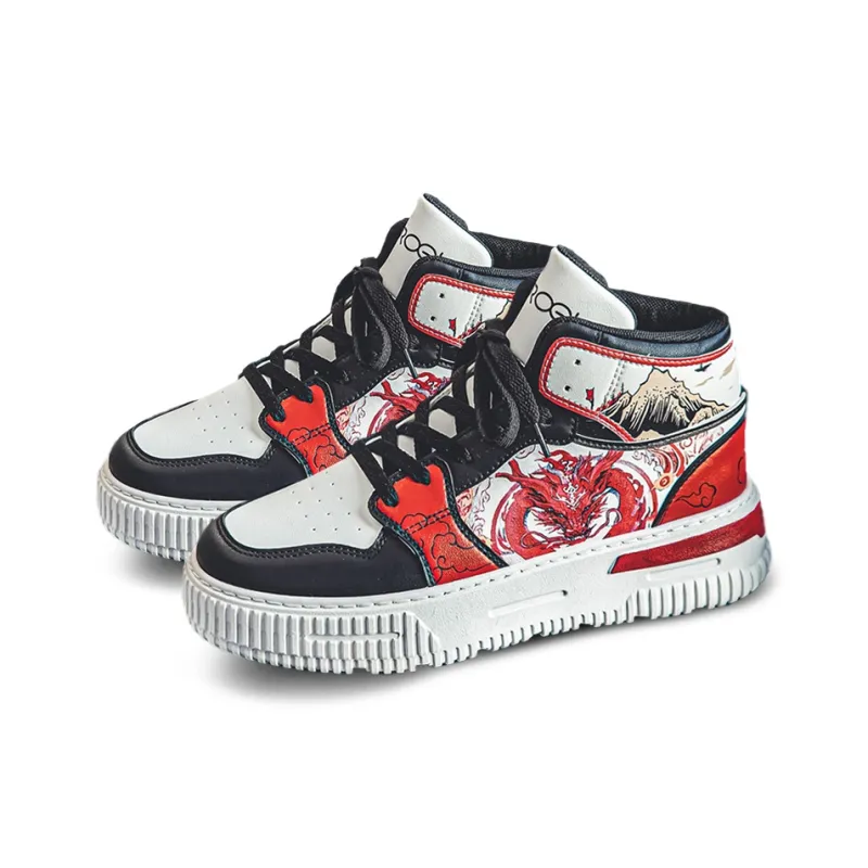 TEXWOOD Coverage Slip Resistant, Abrasion Resistant, Height Increasing High Top Skateboard Shoes Unisex-8