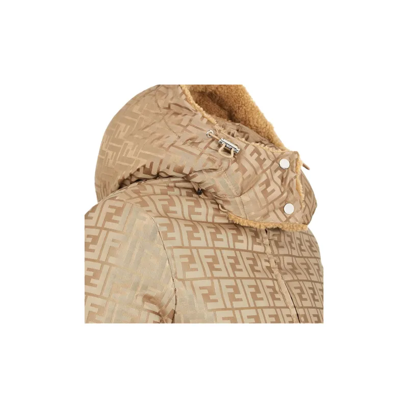 FENDI Ski Belted Monogrammed Jacket-4