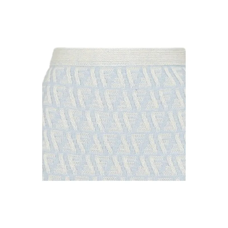 FENDI Ff Logo Intarsia Knit Mini Skirt-2