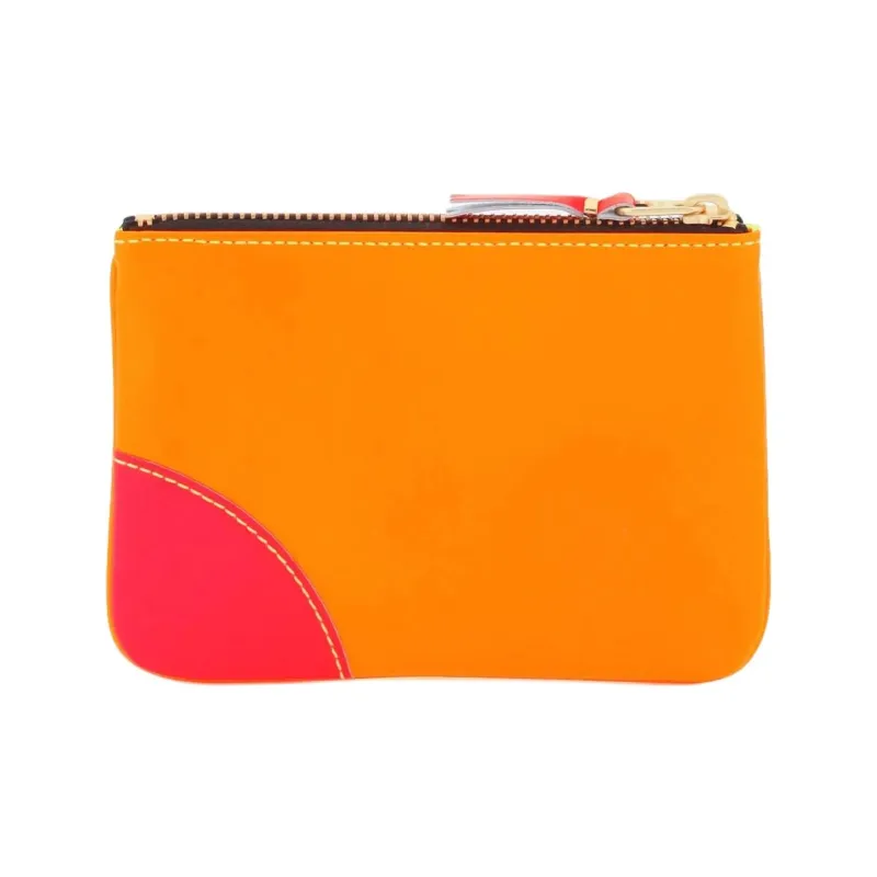 CDG Leather Wallet Women's Yellow & Orange-4