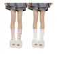 2 Pack (White+Pink) Crew Socks, 40cm