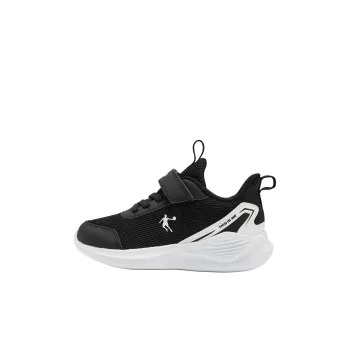 QIAODAN Anti Slip Wear Resistant Low Top Kids' Running Shoes Black Children Aged 3 7 Years Old