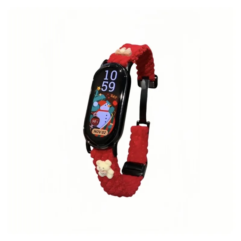 IKYOU Xiaomi Compatibility Watch Band Corduroy Material-2