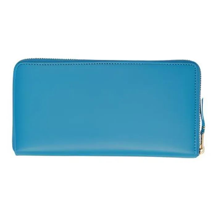 CDG Calfskin Wallet Regular Women's Blue-1