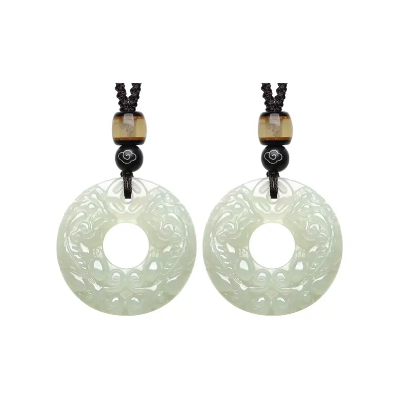 BYTHERE Hetian Jade Necklaces Pale Greenish White Jade Unisex-4