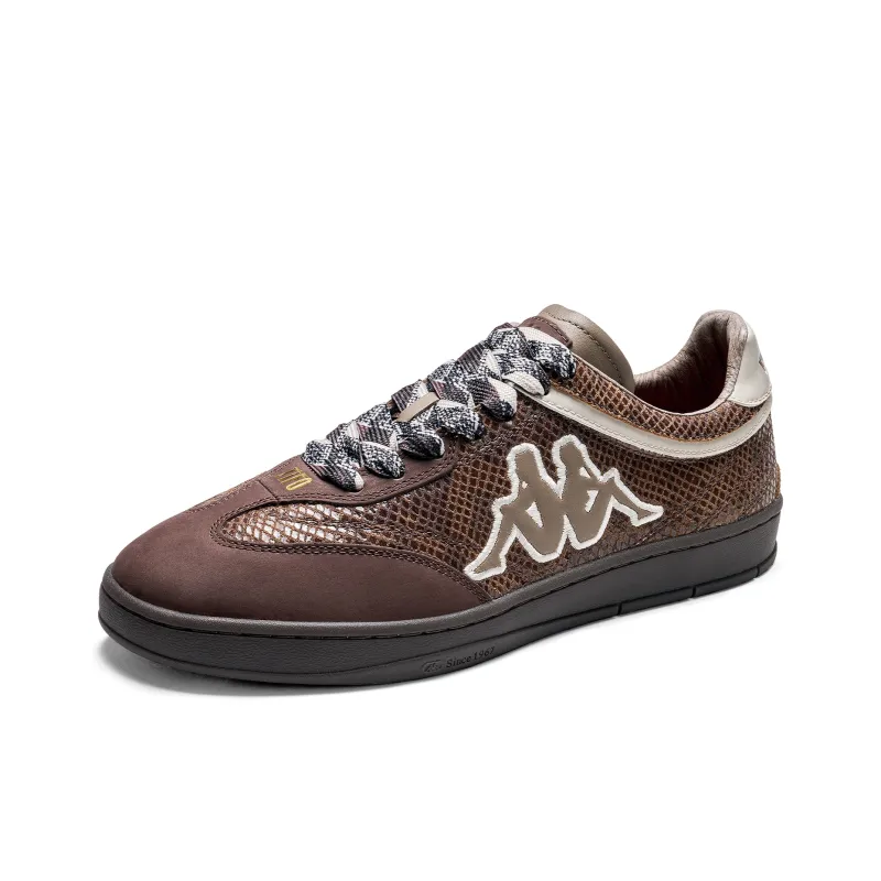 Kappa Tifo Anti-Slip Wear-Resistant Low-Top Skateboard Shoes Unisex Tan-2
