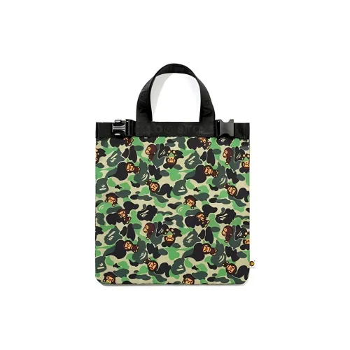 A BATHING APE Polyester Tote Bag Shopping Bag Handbag Regular Unisex Green