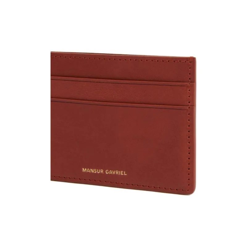 MANSUR GAVRIEL Leather Card Holder Women's Brandy Color-3