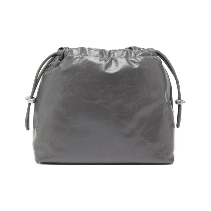 DIESEL Cow Leather Bucket Bags Shoulder Bags Women's Gray-2