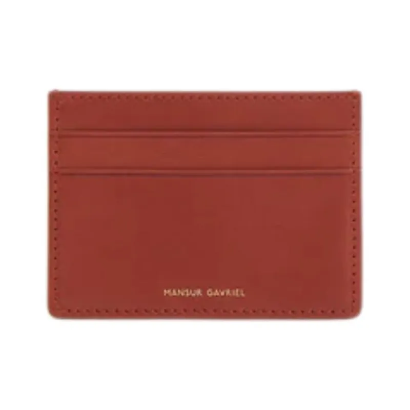 MANSUR GAVRIEL Leather Card Holder Women's Brandy Color-0