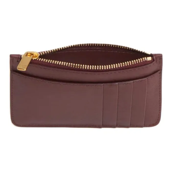 MANSUR GAVRIEL Calfskin Card Holder Women's Garnet Red-2