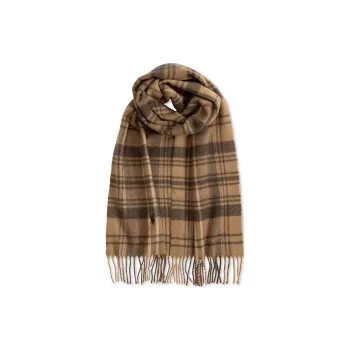 Polo Ralph Lauren Fiber Wool Cashmere Knit Scarves Men's Brown