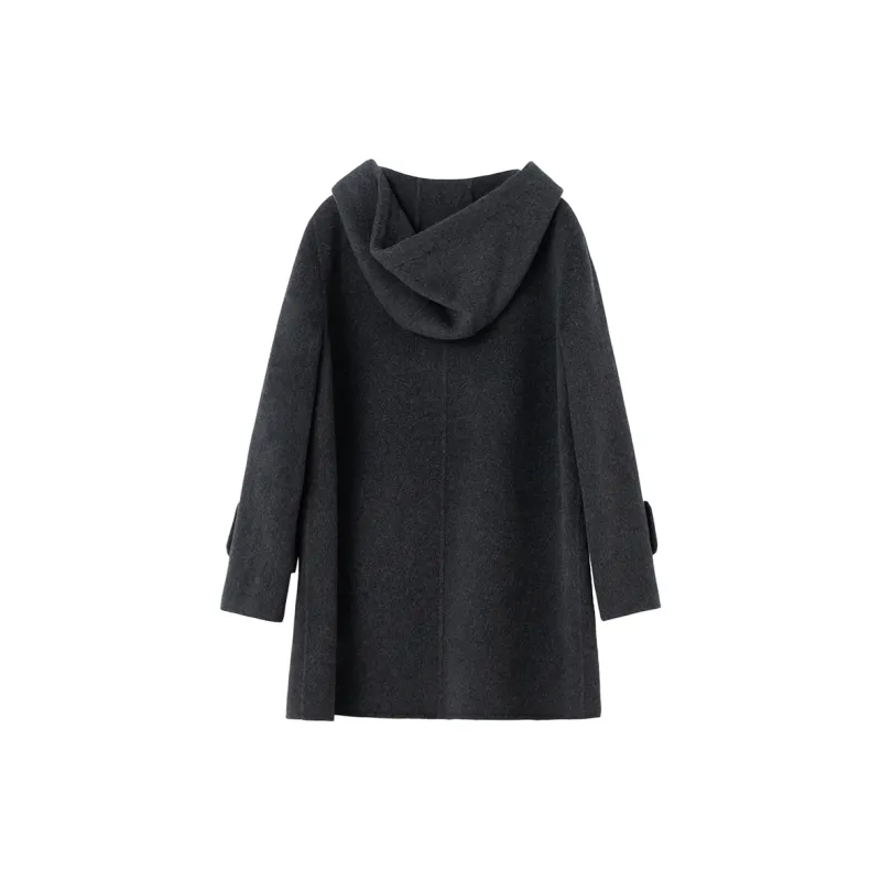 SOON FLOWER Coats Women's Black Gray Color-1
