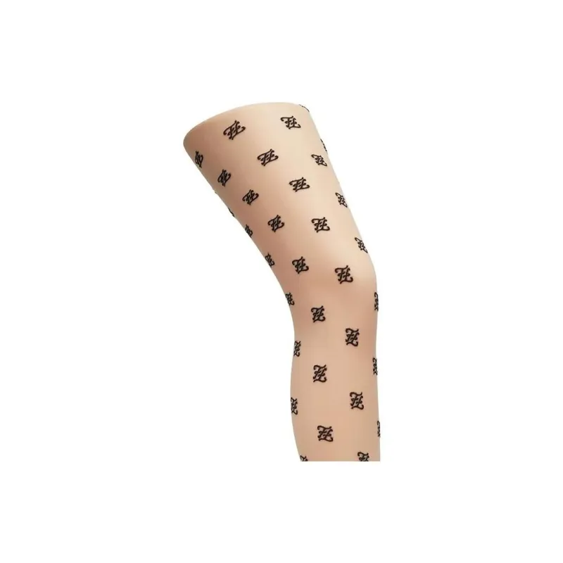 FENDI Nylon Logo Stockings 'Tan'-1