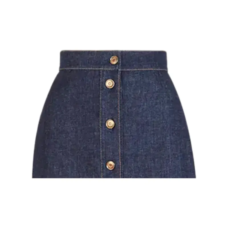 FENDI Denim Short Skirts Women's Blue-3