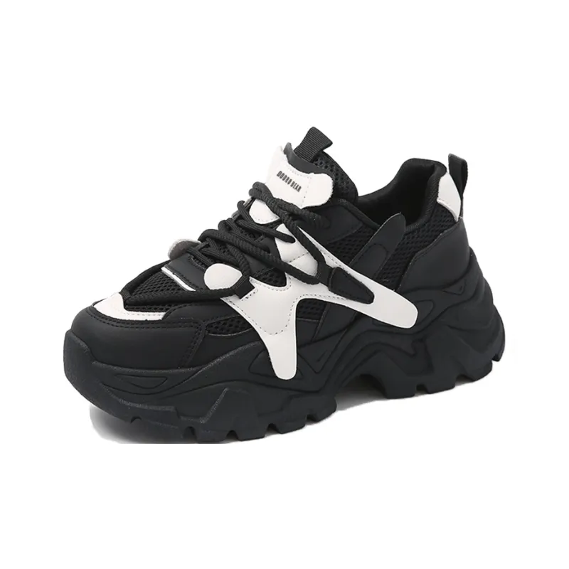 Budding Bear Height Increasing Wear-Resistant Lightweight Breathable Slip-Resistant Low-Top Chunky Sneakers Women's-7