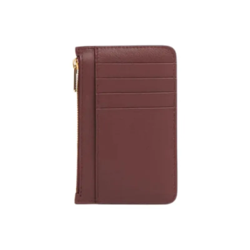 MANSUR GAVRIEL Calfskin Card Holder Women's Garnet Red-1