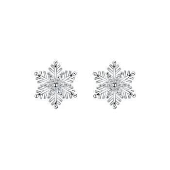 KING OF BLING 925 Sterling Silver With Zircon Stud Earrings Women's Good Luck