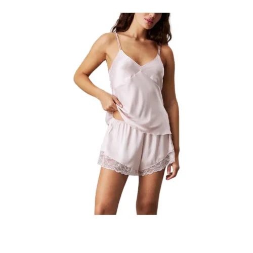 CALVIN KLEIN Pajama Set Europe Version Women's Grassland Peach