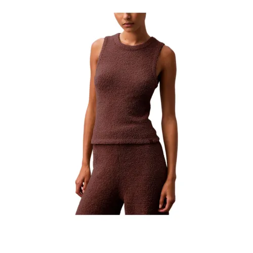CALVIN KLEIN Pajama Tops Women's Brown