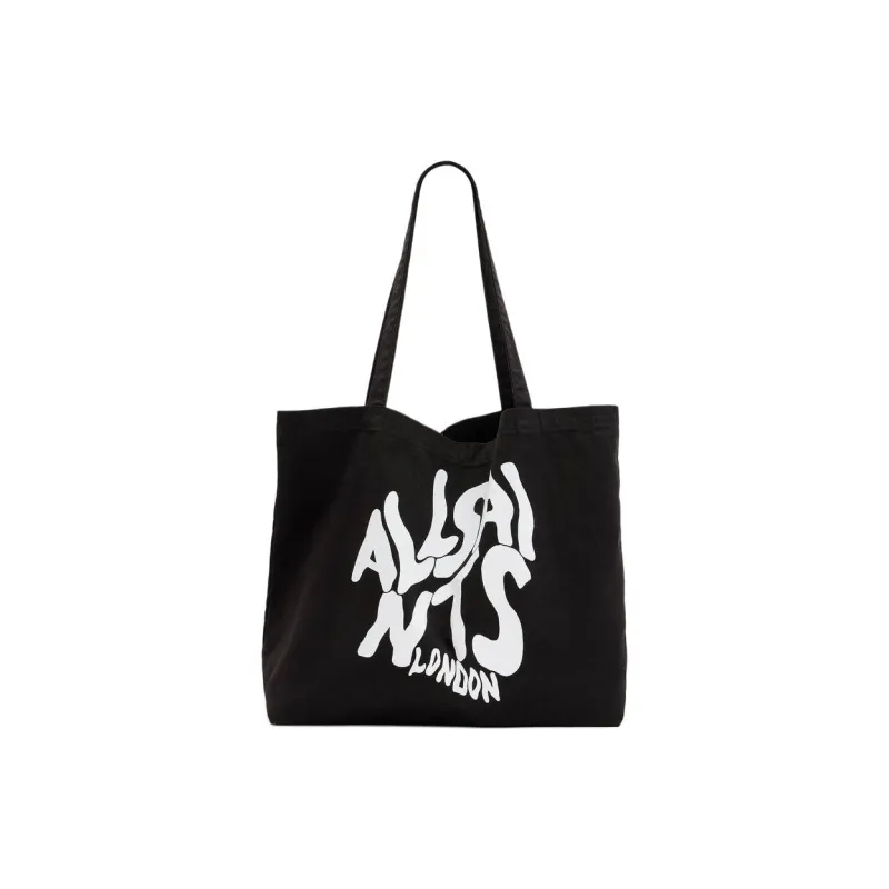 ALLSAINTS Organic Cotton Tote Bag Shopping Bag Shoulder Bags Men's Black-0