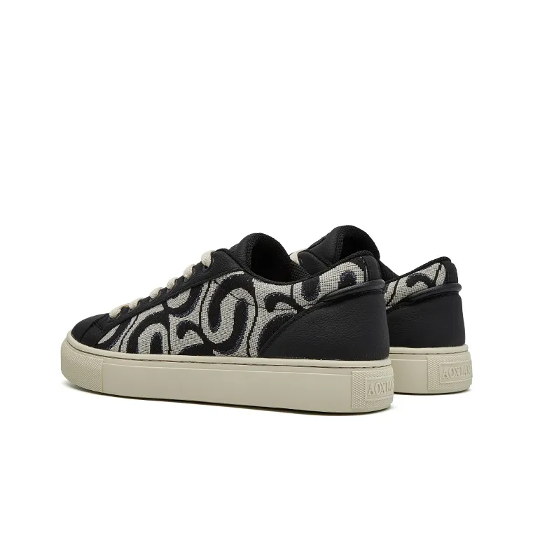 Oak Elephant Coverage Low Top Skateboard Shoes Men's Black-3
