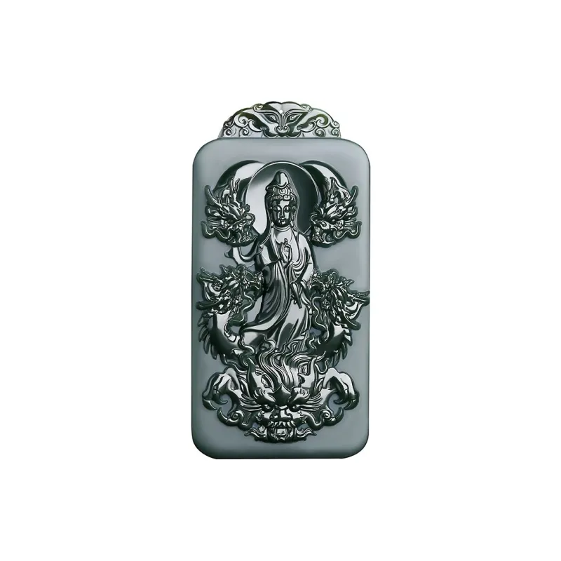 Renyu Jewelry Hetian Jade Pendants Green Jade Unisex-0
