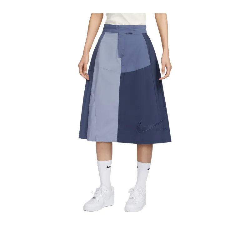 Nike Sportswear Collection Embroidered Mid-Length Skirt Blue-1