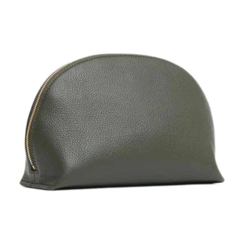MANSUR GAVRIEL Litchi Grain Leather Clutch Women's Seaweed Green-1