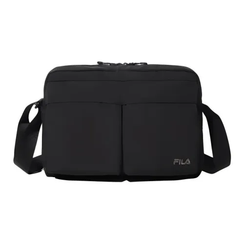 FILA Nylon Shoulder Bag, Crossbody Bag Regular Men's Black