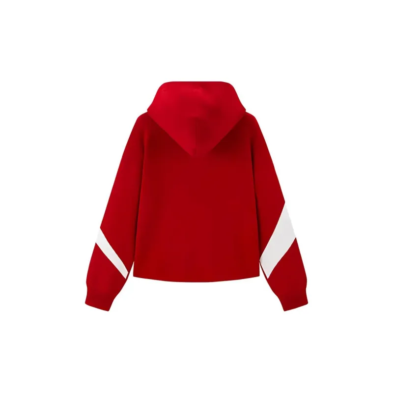 PEACEBIRD New Year Knitwear Women's Cherry Red-1