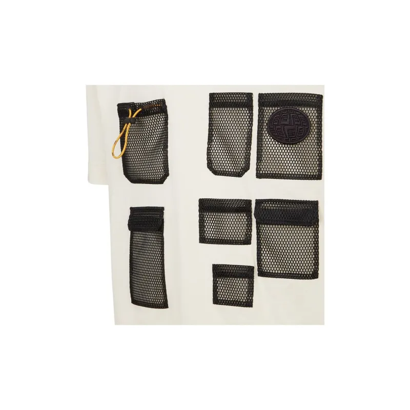 FENDI Commercial Over T Shirt With Mesh Pockets-3