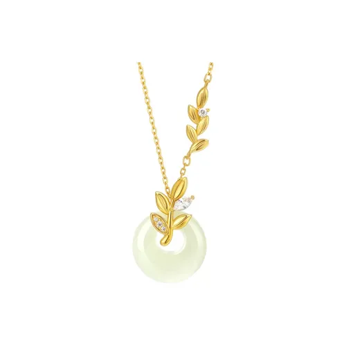 CHINA GOLD Gifts Hetian Jade Necklaces Jasper Unisex White Jade/Pale Greenish White Jade Women's