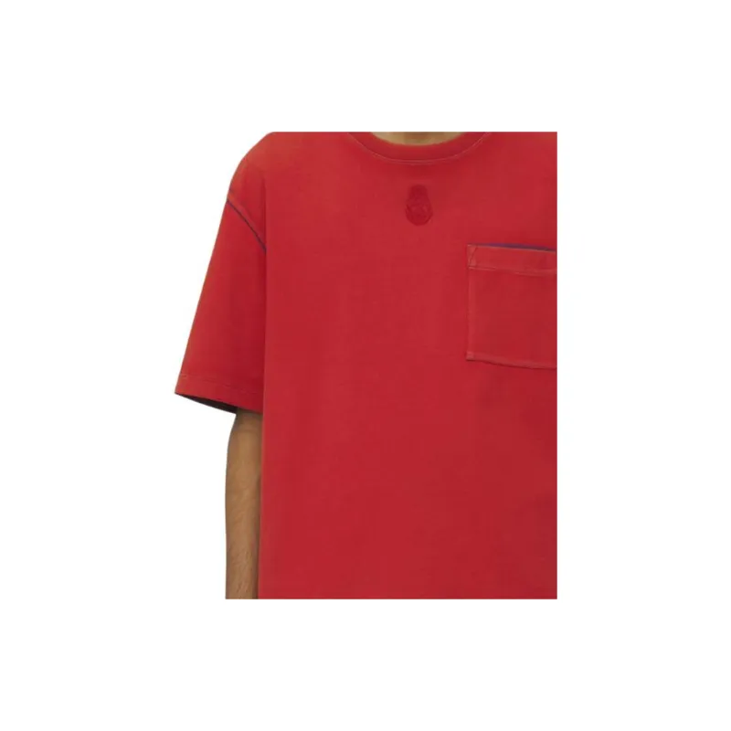 Alexander McQueen Skull Embroidered Two Toned T Shirt-4
