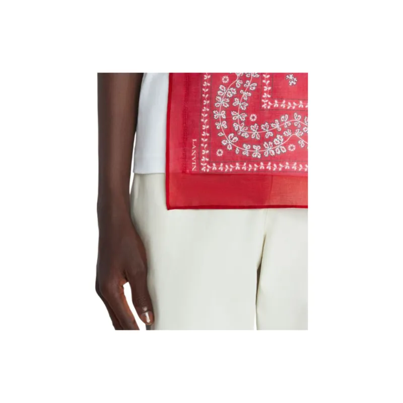 Lanvin Bandana Panel Asymmetric T Shirt-5