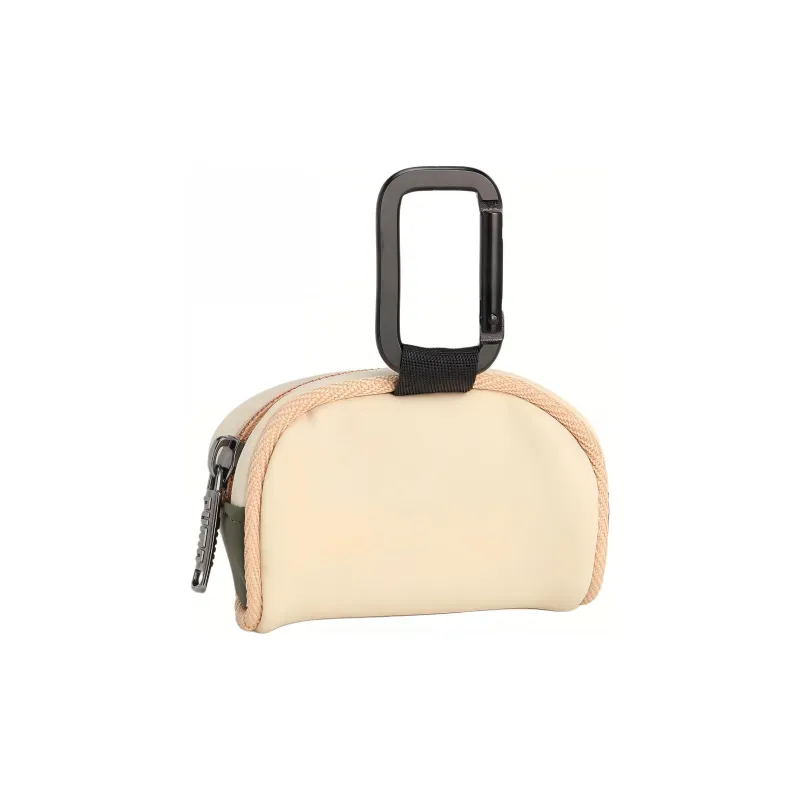 PUMA Synthetic Leather Golf Bag Storage Bag Accessory Unisex Warm White With Dark Sage-1