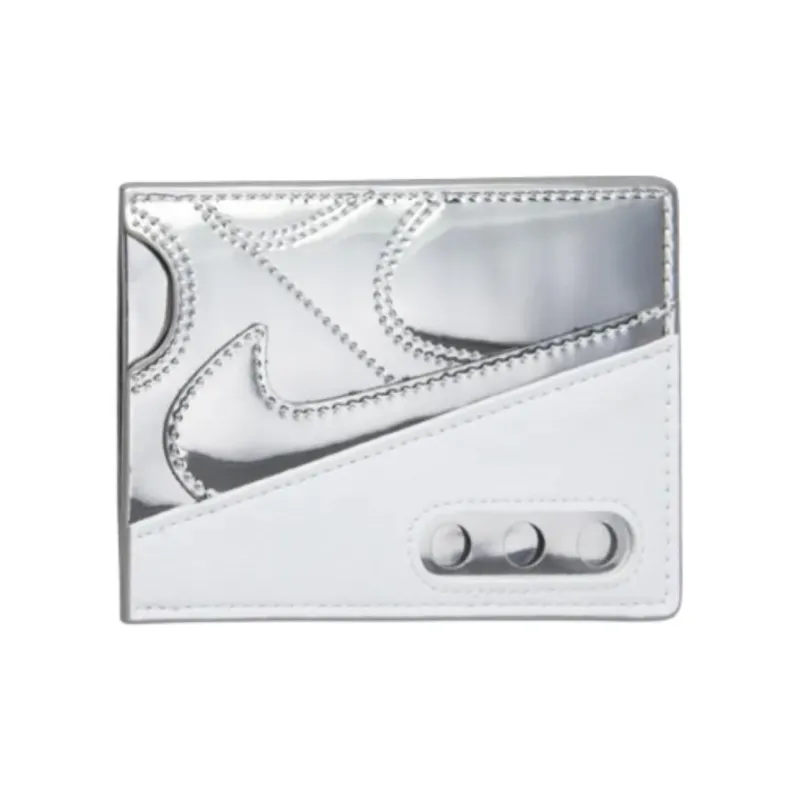 Nike Leather Card Holder Regular Unisex Silver-1