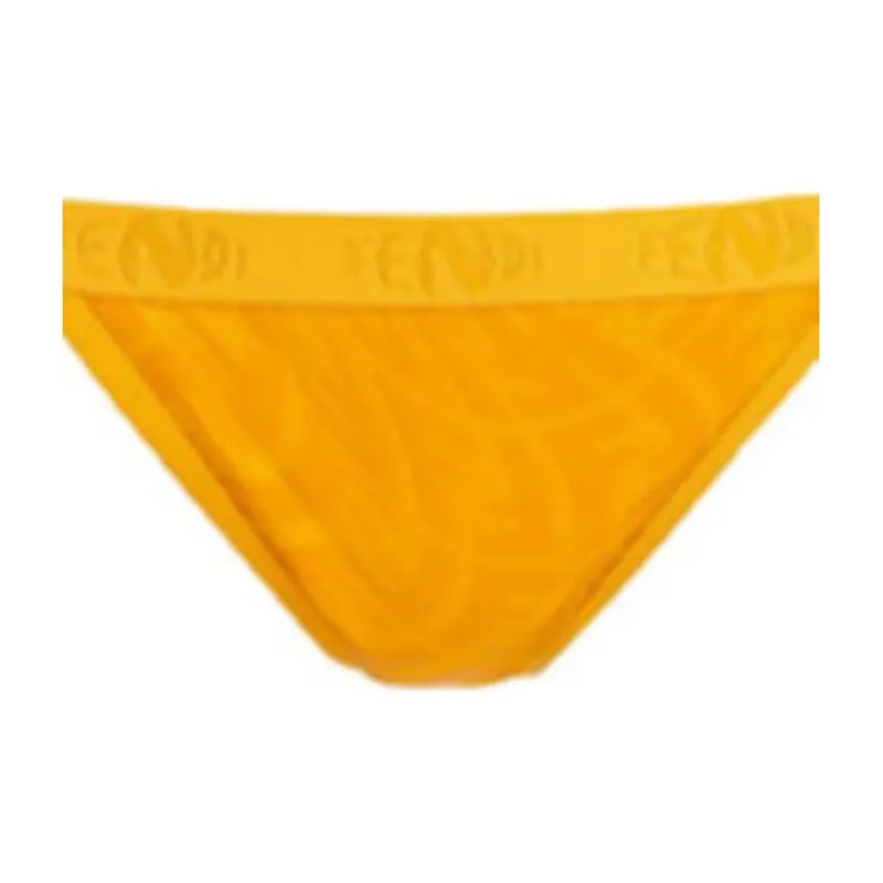FENDI Two-Piece Swimsuits Women's Yellow-4