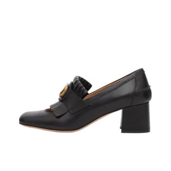 Valentino VLogo Plaque Square Toe Pumps