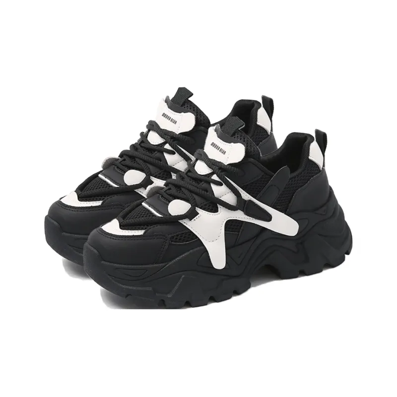 Budding Bear Height Increasing Wear-Resistant Lightweight Breathable Slip-Resistant Low-Top Chunky Sneakers Women's-8