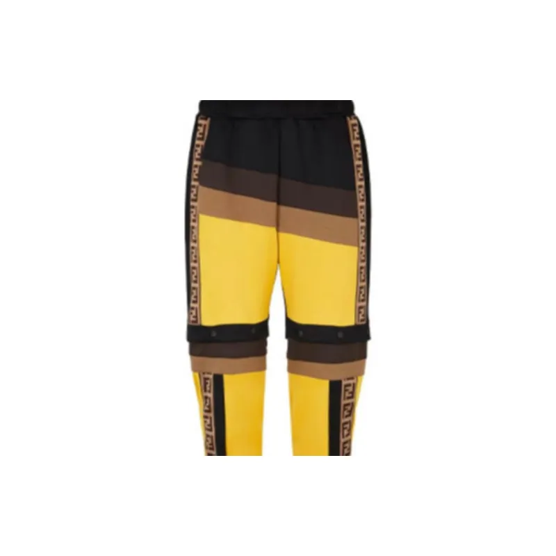 FENDI 10's FF logo Track Pants-4