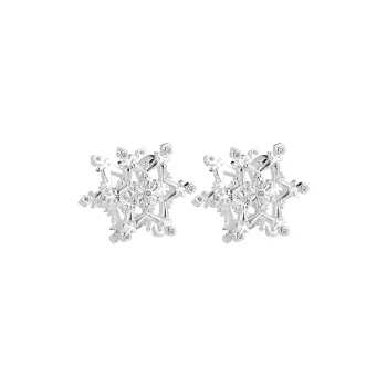 KING OF BLING 925 Sterling Silver Needle, Alloy Stud Earrings Women's